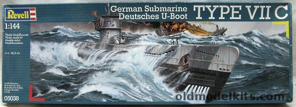 Revell 1/144 German U-Boat Type VIIC - U-96 Atlantic Ocean 1940-43 / U-201 Atlantic '41-'42 / U-204 Mediterranean  Sea 1941 / U-251 N. Atlantic '41-42 / U-617 Mediterranean '42-43, 05038 plastic model kit